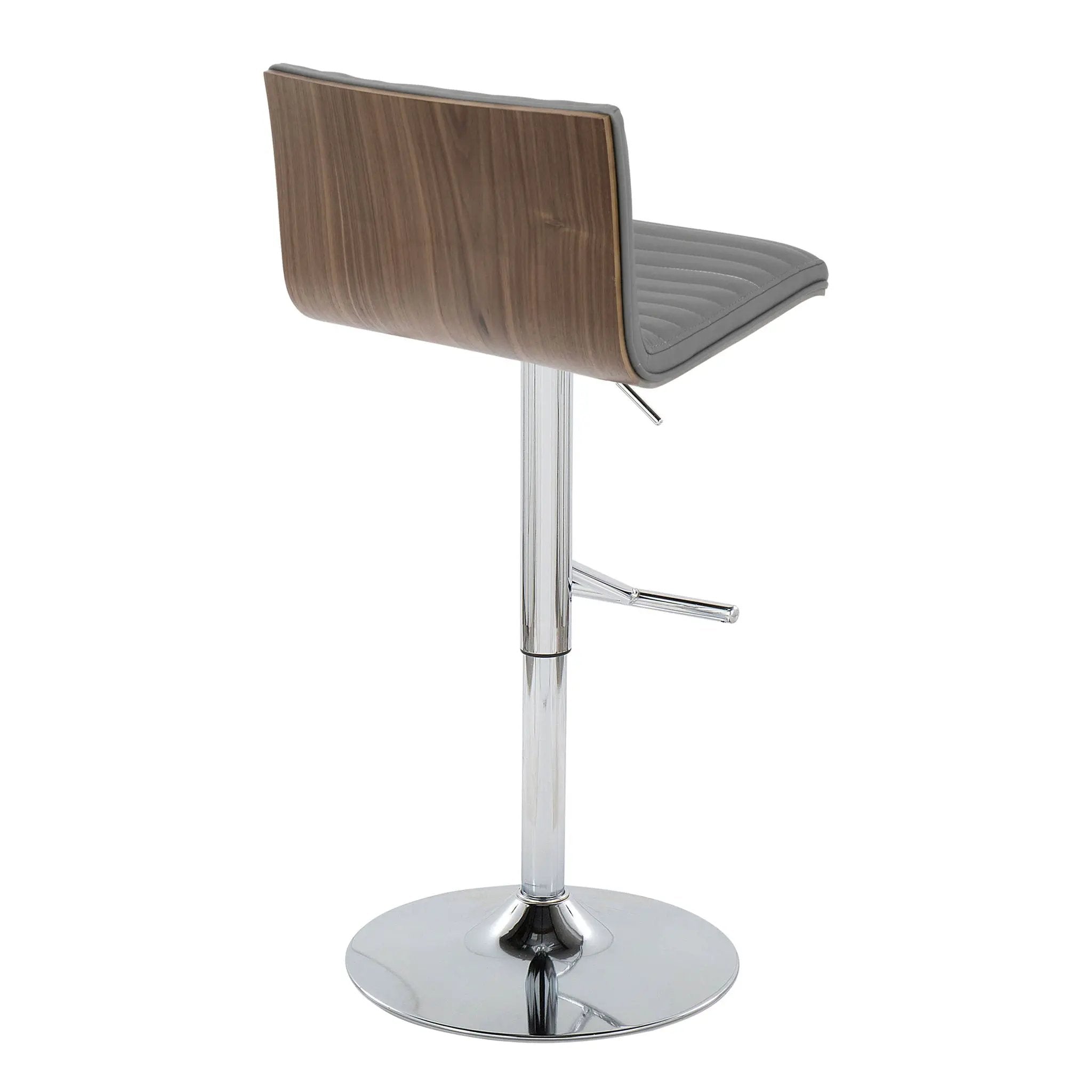 Mason - Contemporary Adjustable Barstool & Swivel With Straight T Footrest (Set of 2) by Unique Piece Furniture
