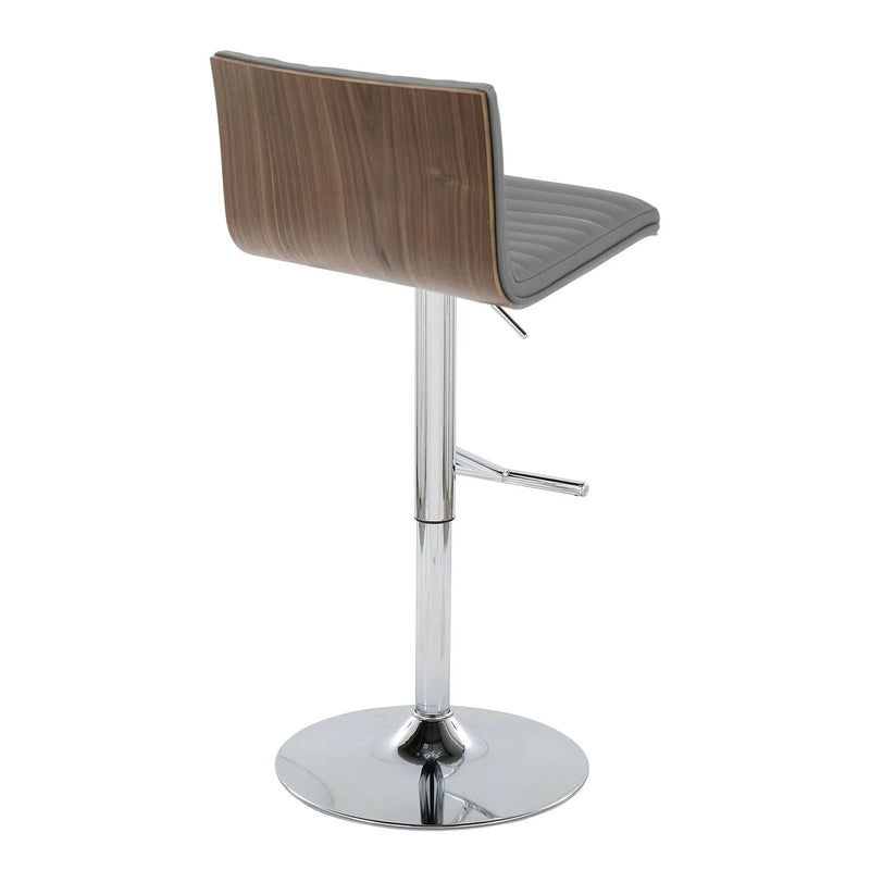 Mason - Contemporary Adjustable Barstool & Swivel With Straight T Footrest (Set of 2) by Unique Piece Furniture
