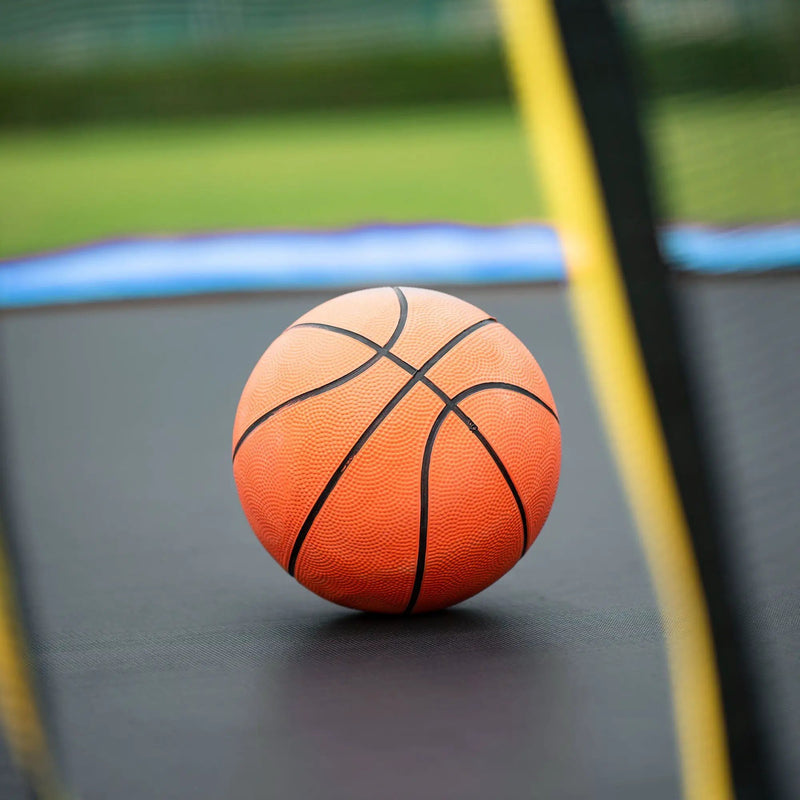 15Ft Trampoline With Basketball Hoop Inflator And Ladder (Inner Safety Enclosure) by HouseOfZazla
