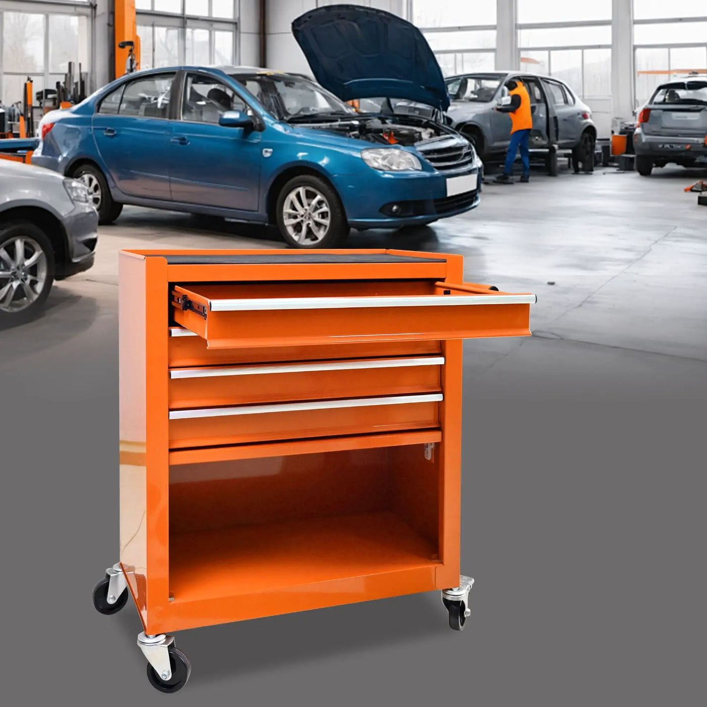 4 Drawers Multifunctional Tool Cart With Wheels by HouseOfZazla