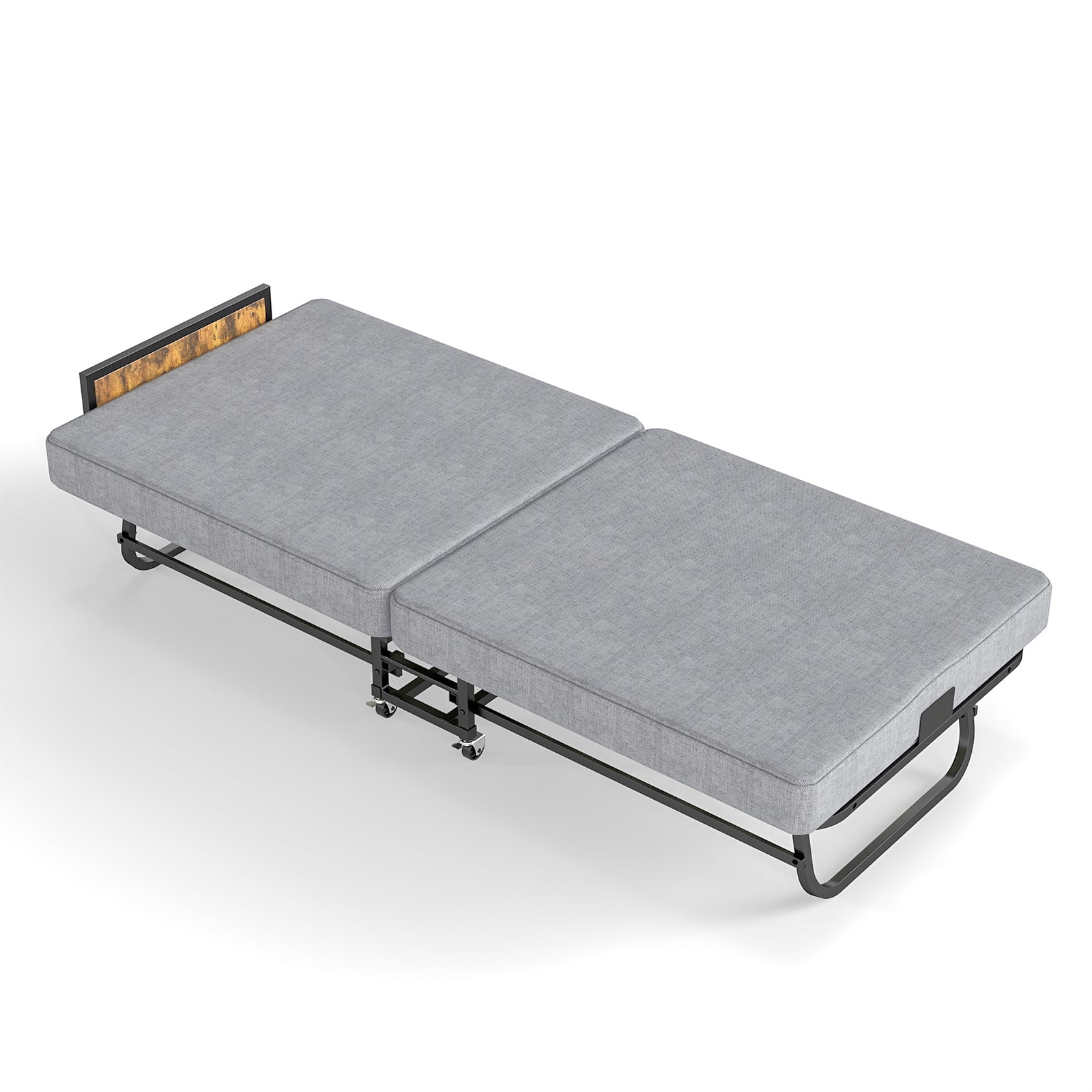 78"×31" Folding Bed with Headboard & USB Charging Station by HouseOfZazla