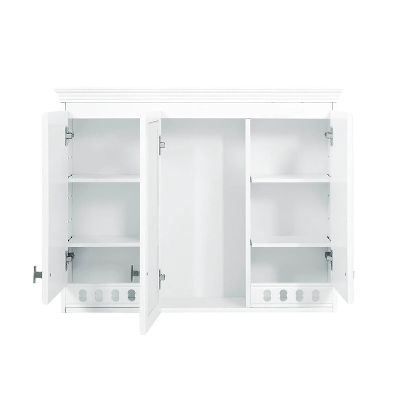 Wall Mount Mirror Cabinet With Adjustable Shelves, Soft Closing Hinges
