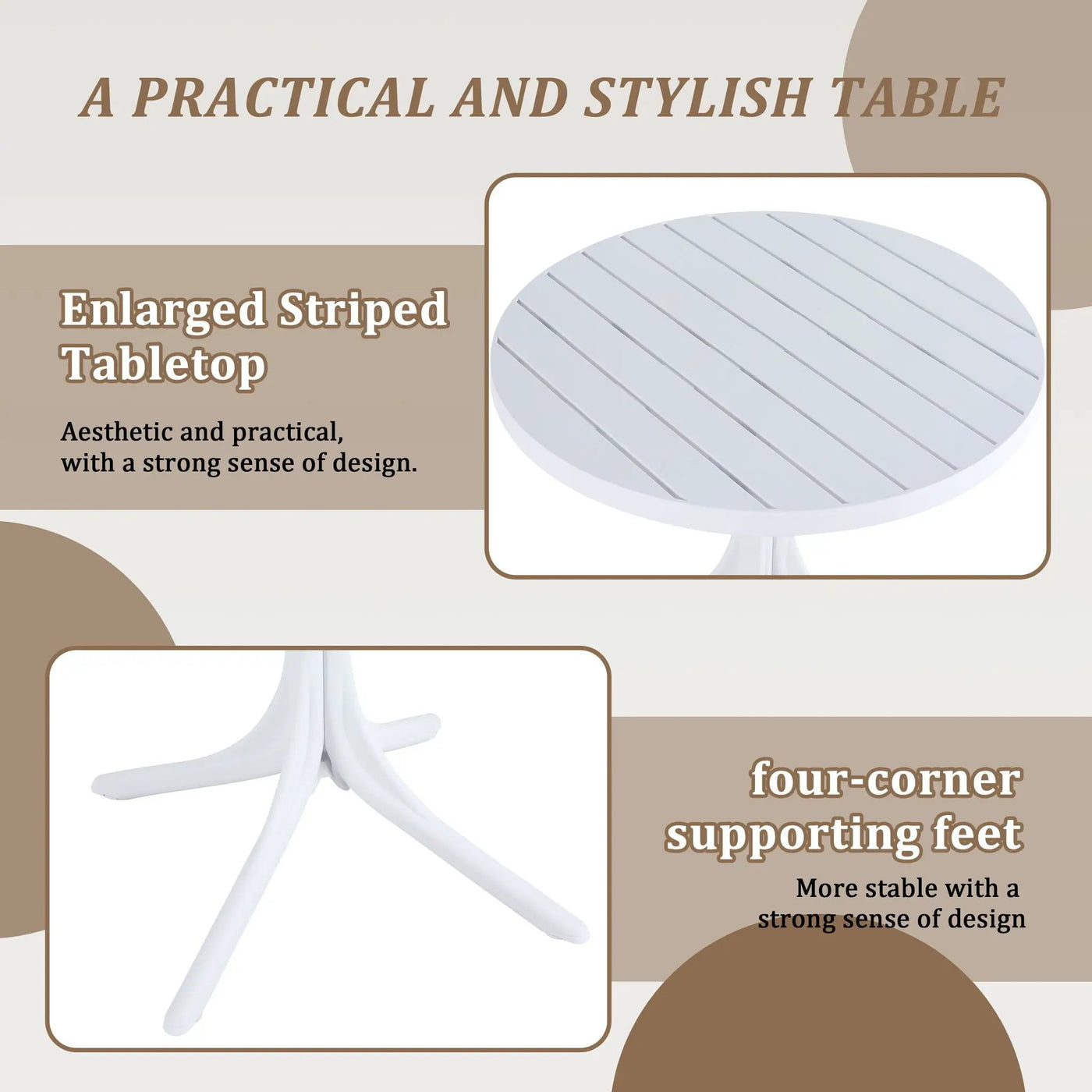4 Piece Set Of Single Chairs, Traditional Elements With Round Table by HouseOfZazla