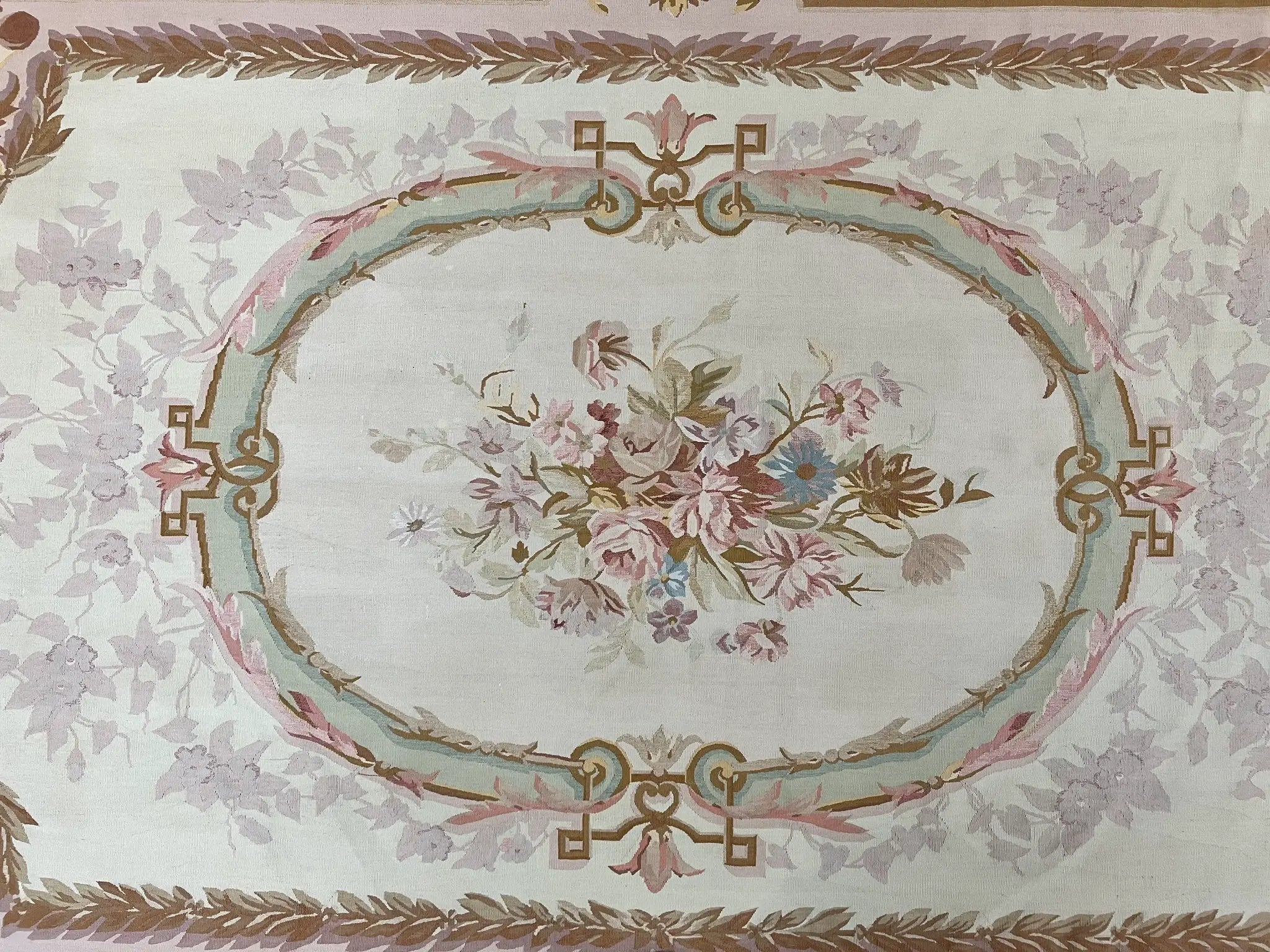 Large Aubusson Rug 11x15, Oversized Gallery Palace Size Flatweave Savonnerie Carpet 11 x 15 ft, Wool Handmade Vintage Elegant European by Jewel Rugs