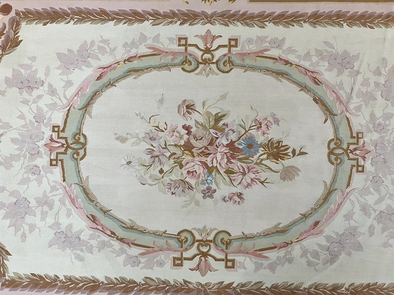 Large Aubusson Rug 11x15, Oversized Gallery Palace Size Flatweave Savonnerie Carpet 11 x 15 ft, Wool Handmade Vintage Elegant European by Jewel Rugs