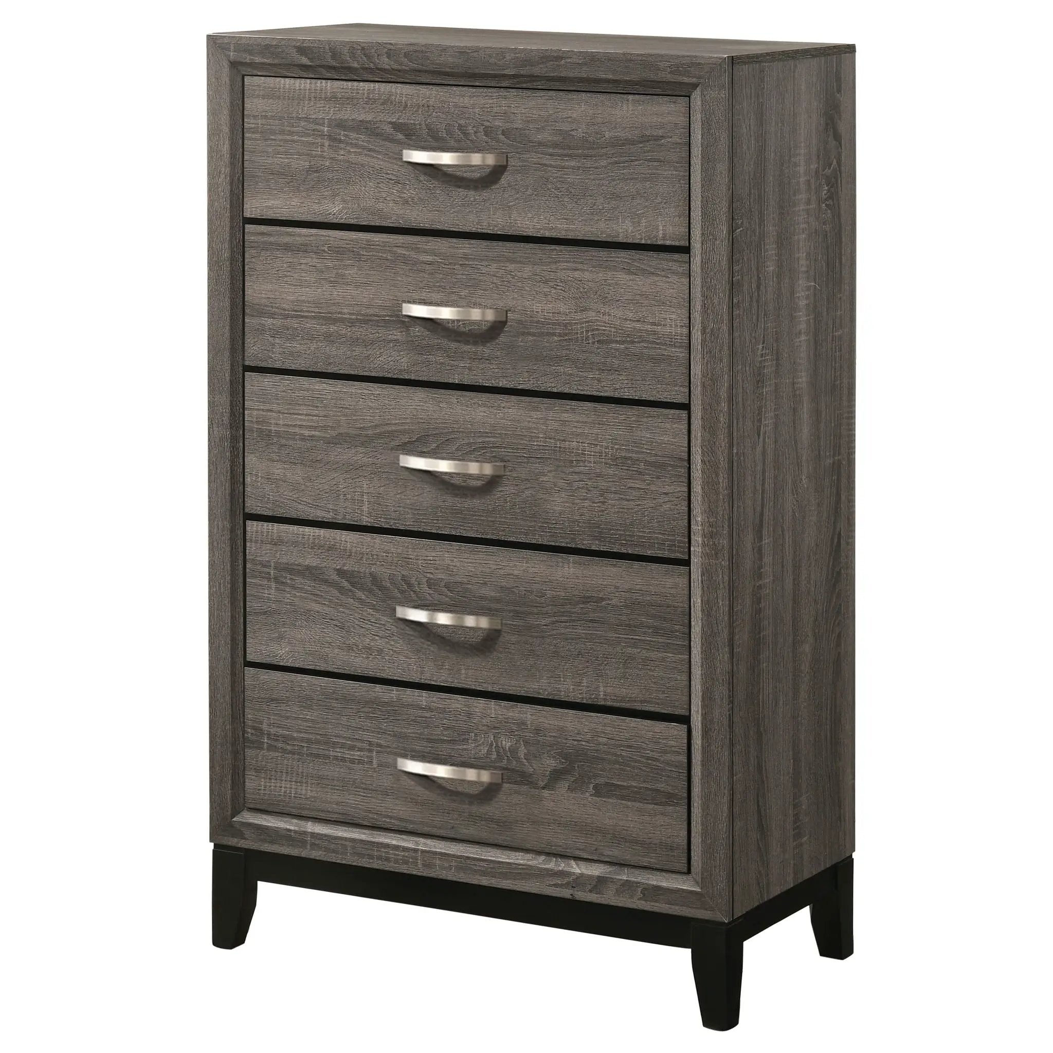 Watson 5-drawer Bedroom Chest Grey Oak by Unique Piece Furniture