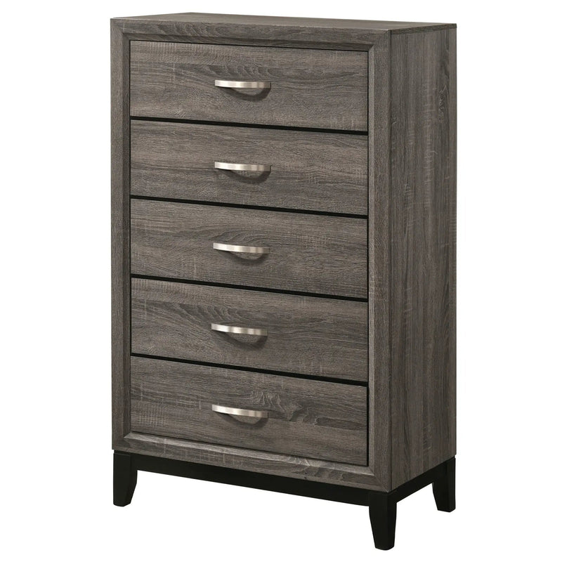 Watson 5-drawer Bedroom Chest Grey Oak by Unique Piece Furniture