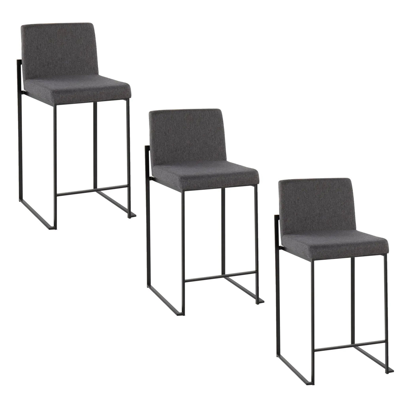 Fuji - Contemporary Modern Elegance, High Back Counter Stool by HouseOfZazla