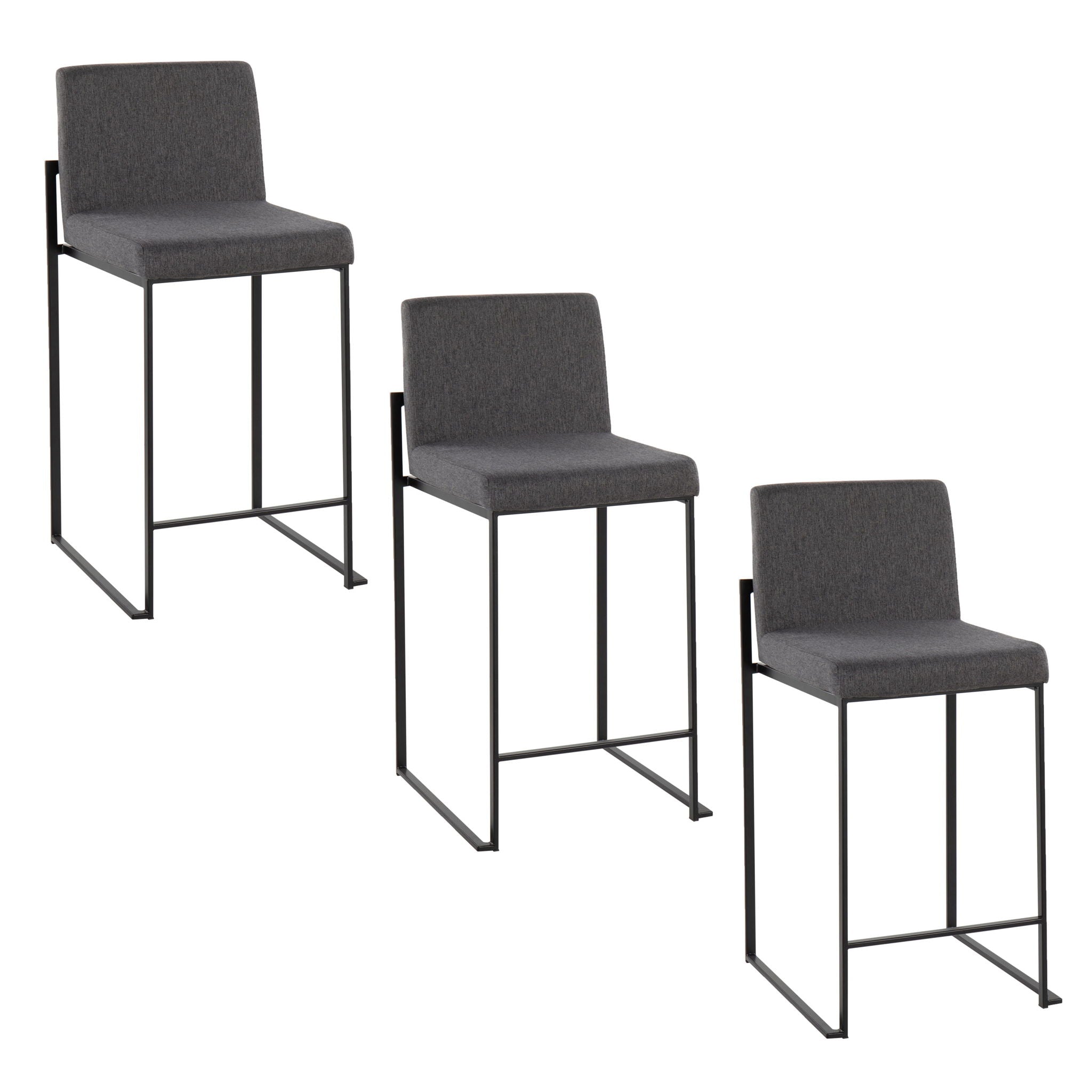 Fuji - Contemporary Modern Elegance, High Back Counter Stool by HouseOfZazla