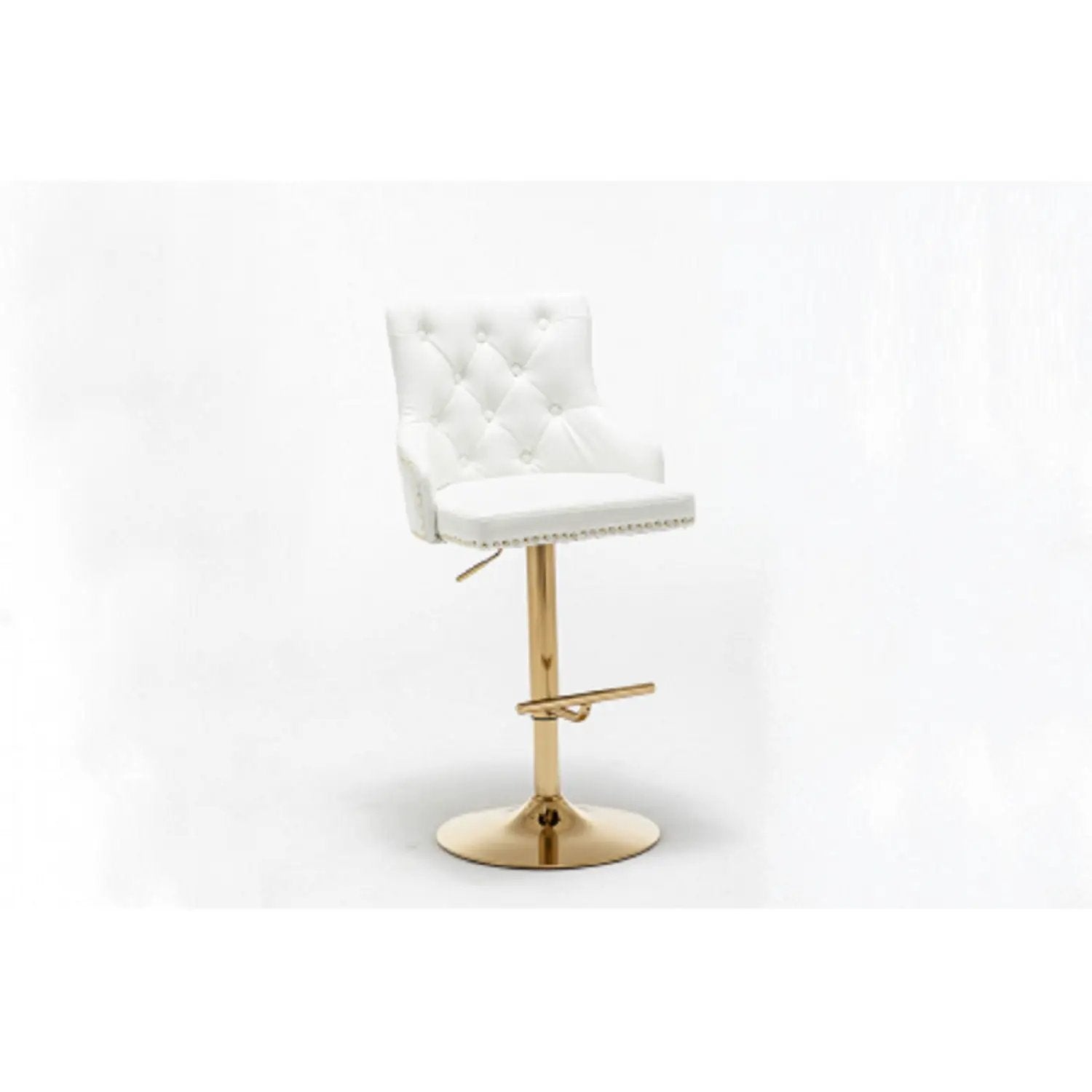 Adjustable Swivel Bar Stool With Nailhead Trim (Set of 2) by Unique Piece Furniture