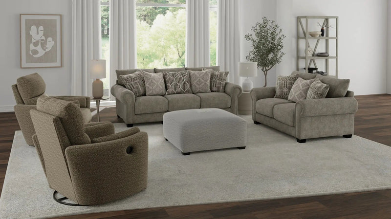 Barrett - Ottoman - Stone by Unique Piece Furniture