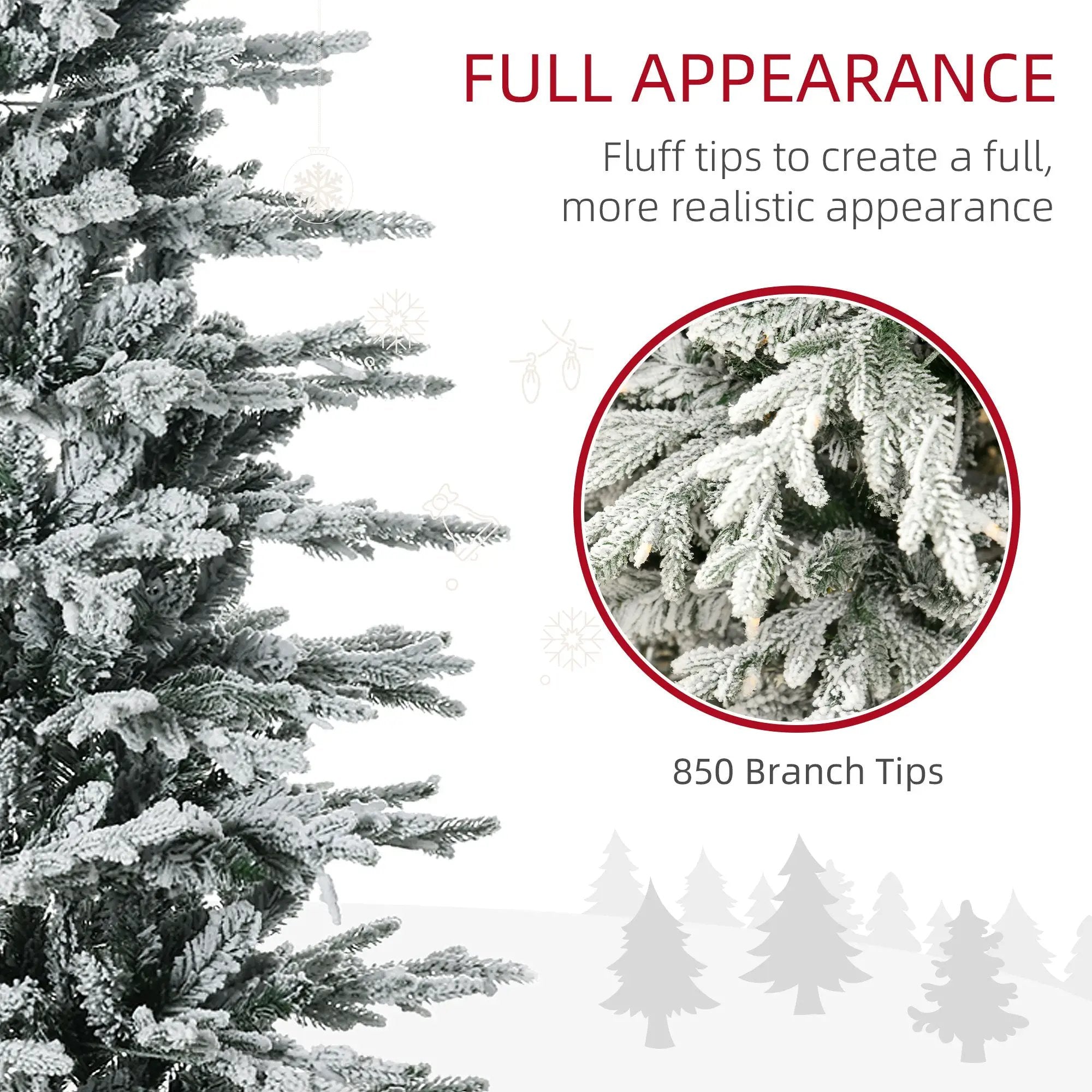 HOMCOM 7.5ft Tall Prelit Artificial Christmas Tree by HouseOfZazla