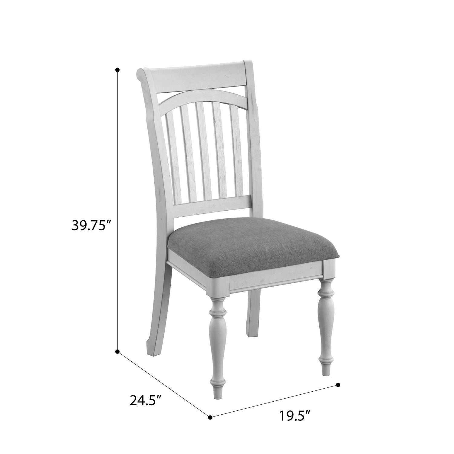 Slat Back Dining Chairs (Set of 2) - Gray by Unique Piece Furniture
