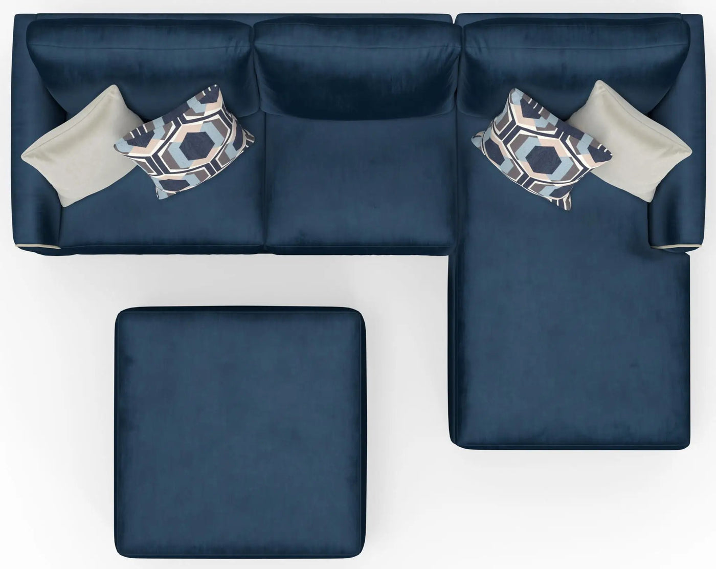 Jetson - Sectional With Comfort Coil Seat Cushions, Included Accent Pillows & Cocktail Ottoman by Unique Piece Furniture