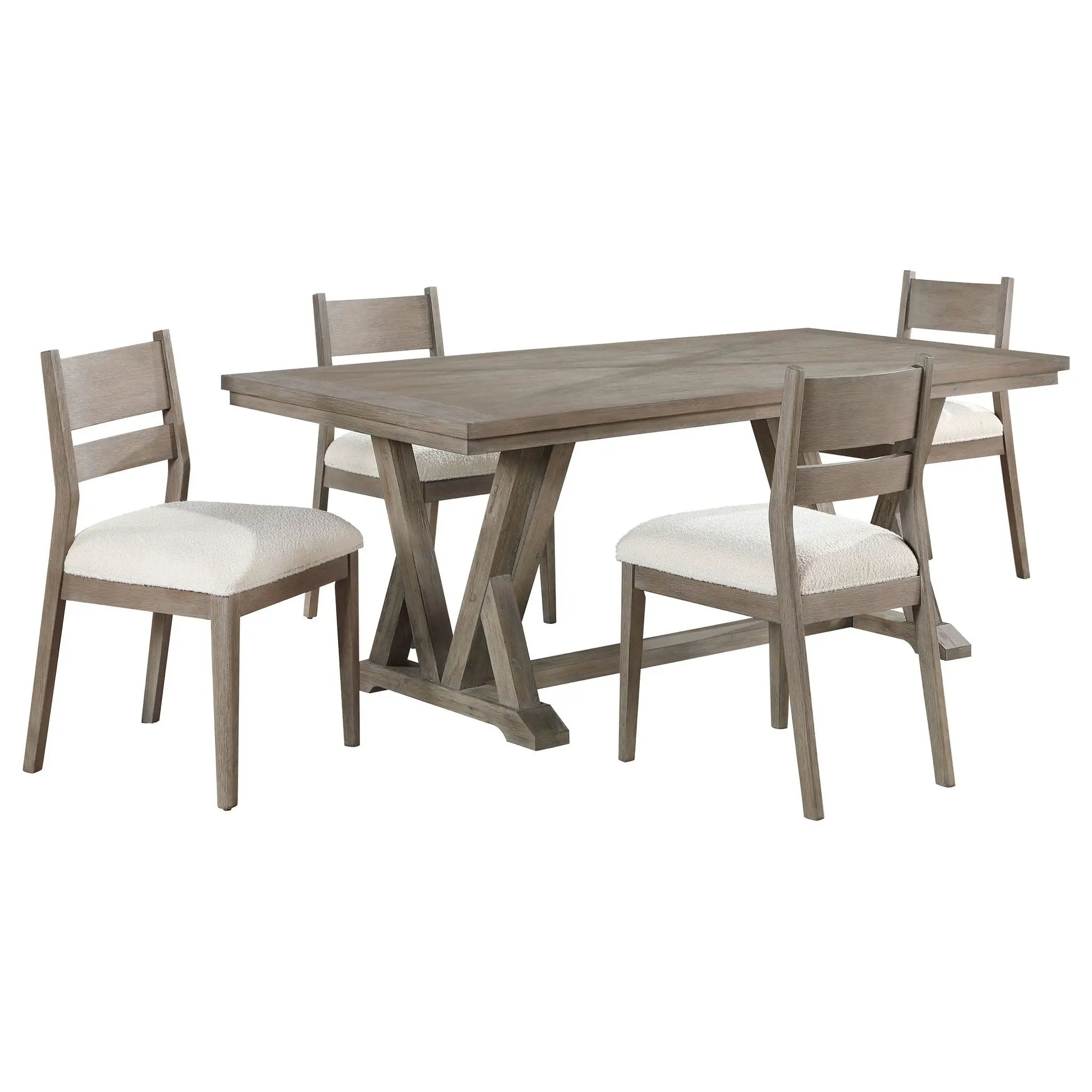 Cornelia 5-piece Rectangular Dining Table Set Coastal Grey by Unique Piece Furniture