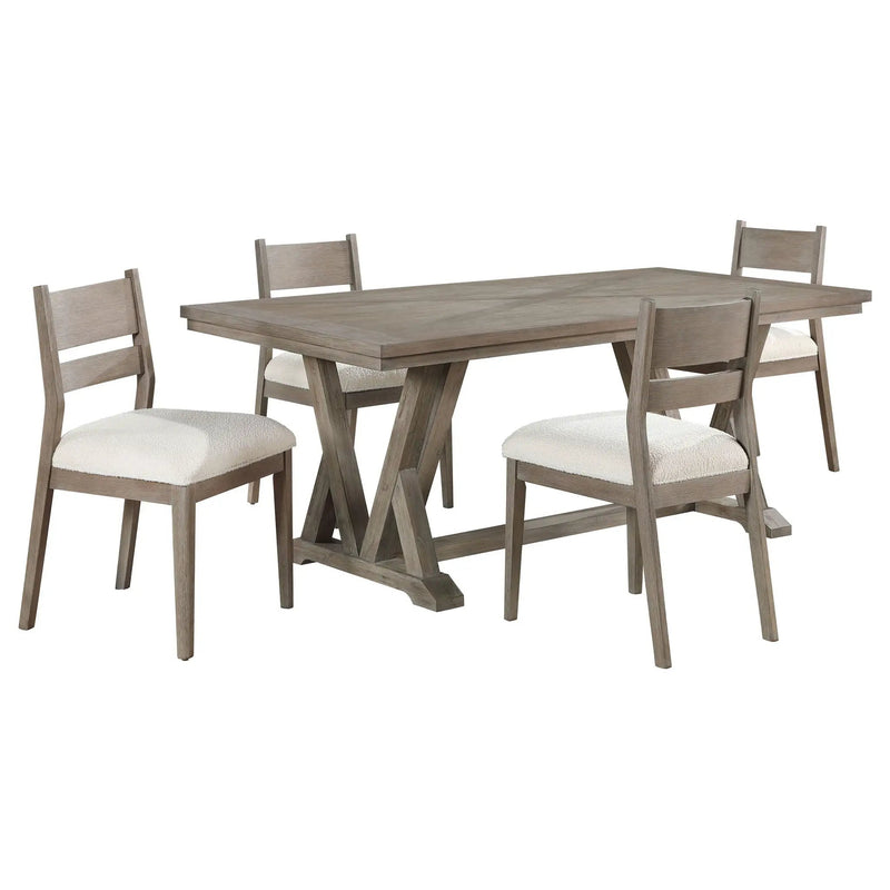 Cornelia 5-piece Rectangular Dining Table Set Coastal Grey by Unique Piece Furniture