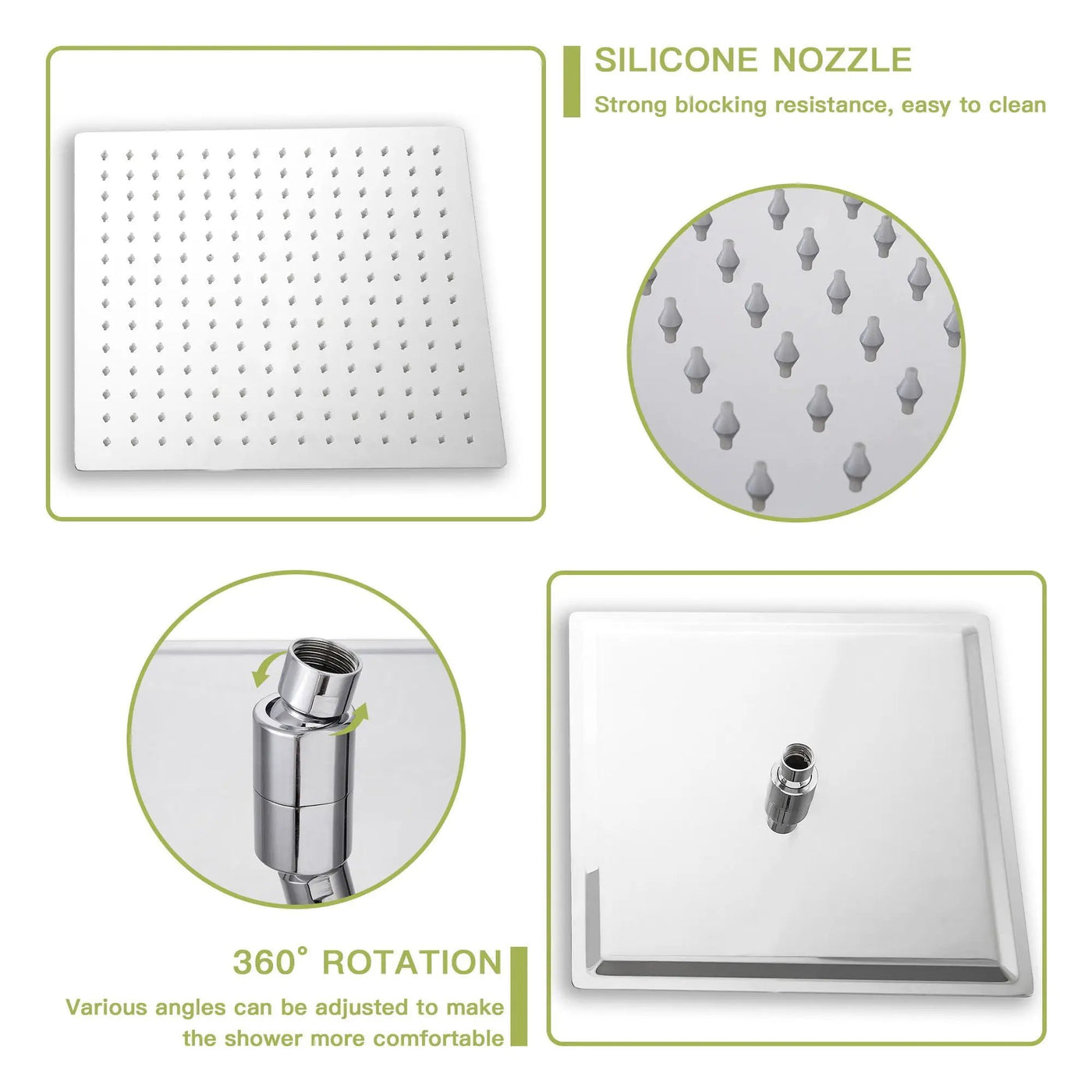 Dual Shower Head System With Ceiling Mount And Rough In Valve by HouseOfZazla