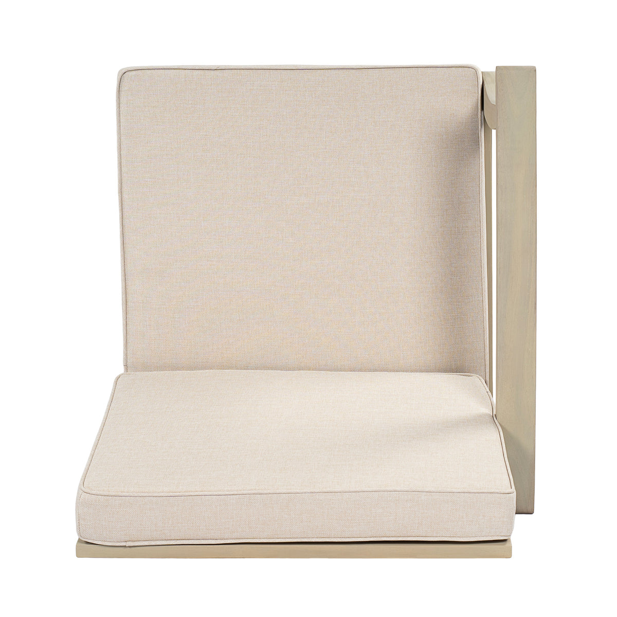 Acacia Wood Patio Armchair with Water-Resistant Fabric - Perla Left Armchair, photo 4 of 10
