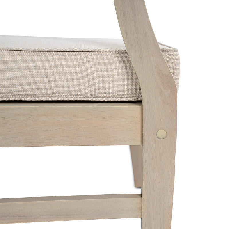 Acacia Wood Patio Armchair with Water-Resistant Fabric - Perla Left Armchair, photo 9 of 10