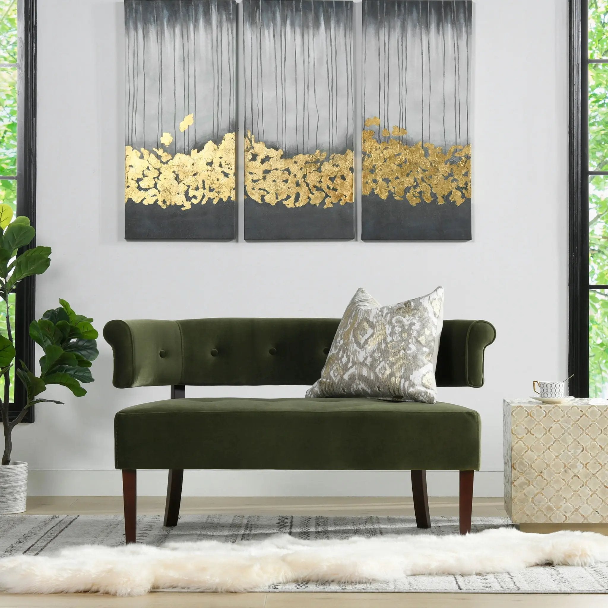 Jared - Versatile Roll Arm Tufted Bench Settee by Unique Piece Furniture