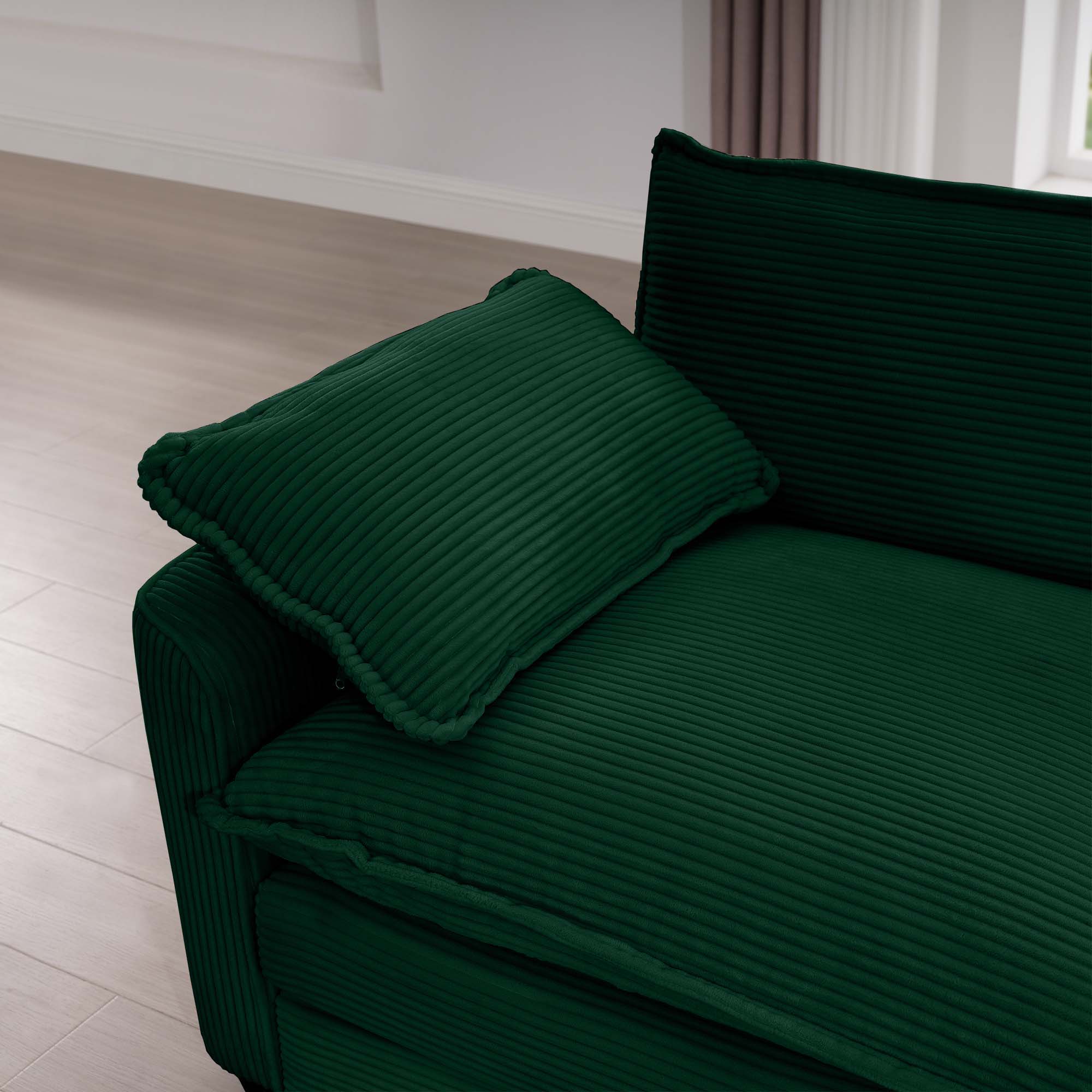 Classic Modern Comfortable Single Chair Deep Seat Sofa With Footstool by HouseOfZazla