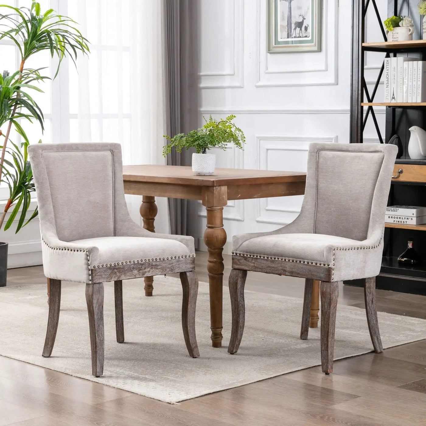 Ultra - Side Dining Chair, Nail Head (Set of 2) by HouseOfZazla