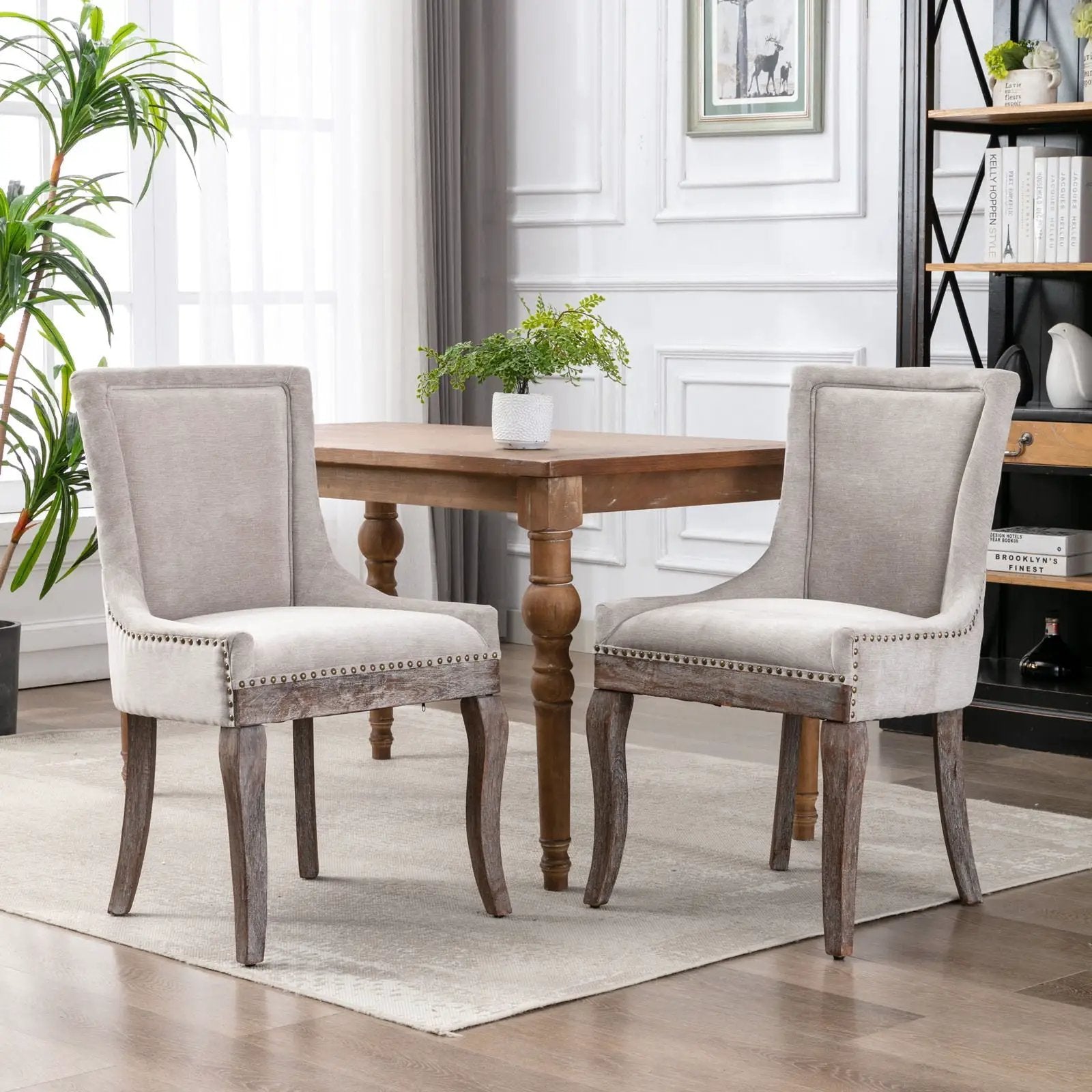 Ultra - Side Dining Chair, Nail Head (Set of 2) by HouseOfZazla