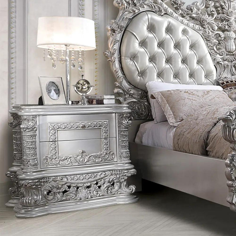 Valkyrie - Nightstand - Antique Platinum by Unique Piece Furniture