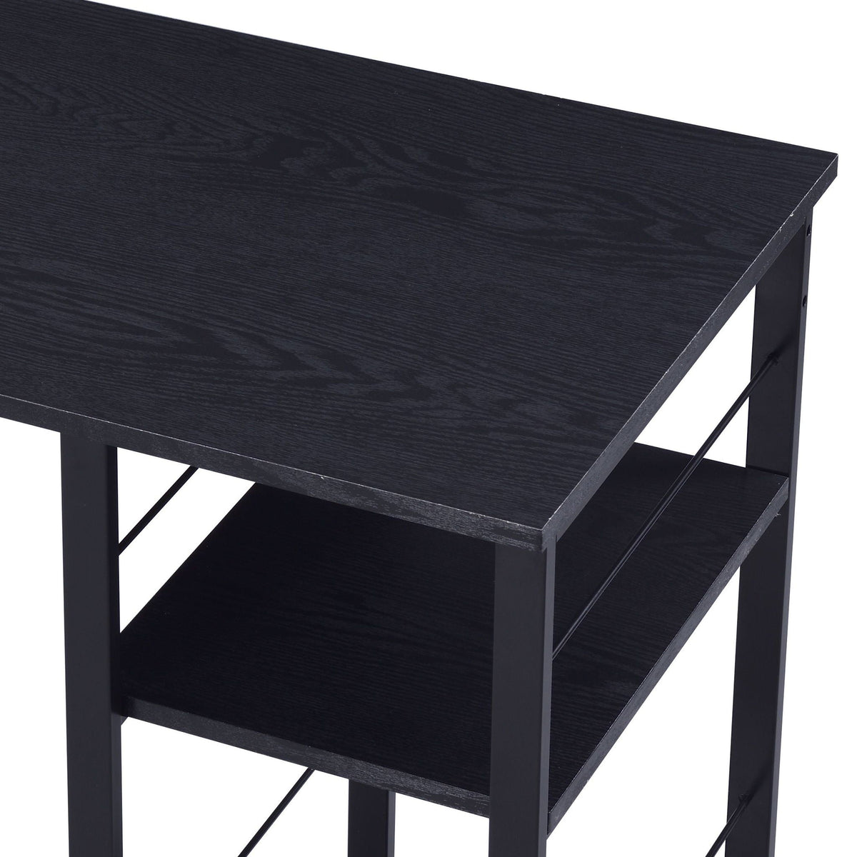 Vadna Writing Desk with Functional Shelving - Black, White, or Dark Brown, photo 8 of 12