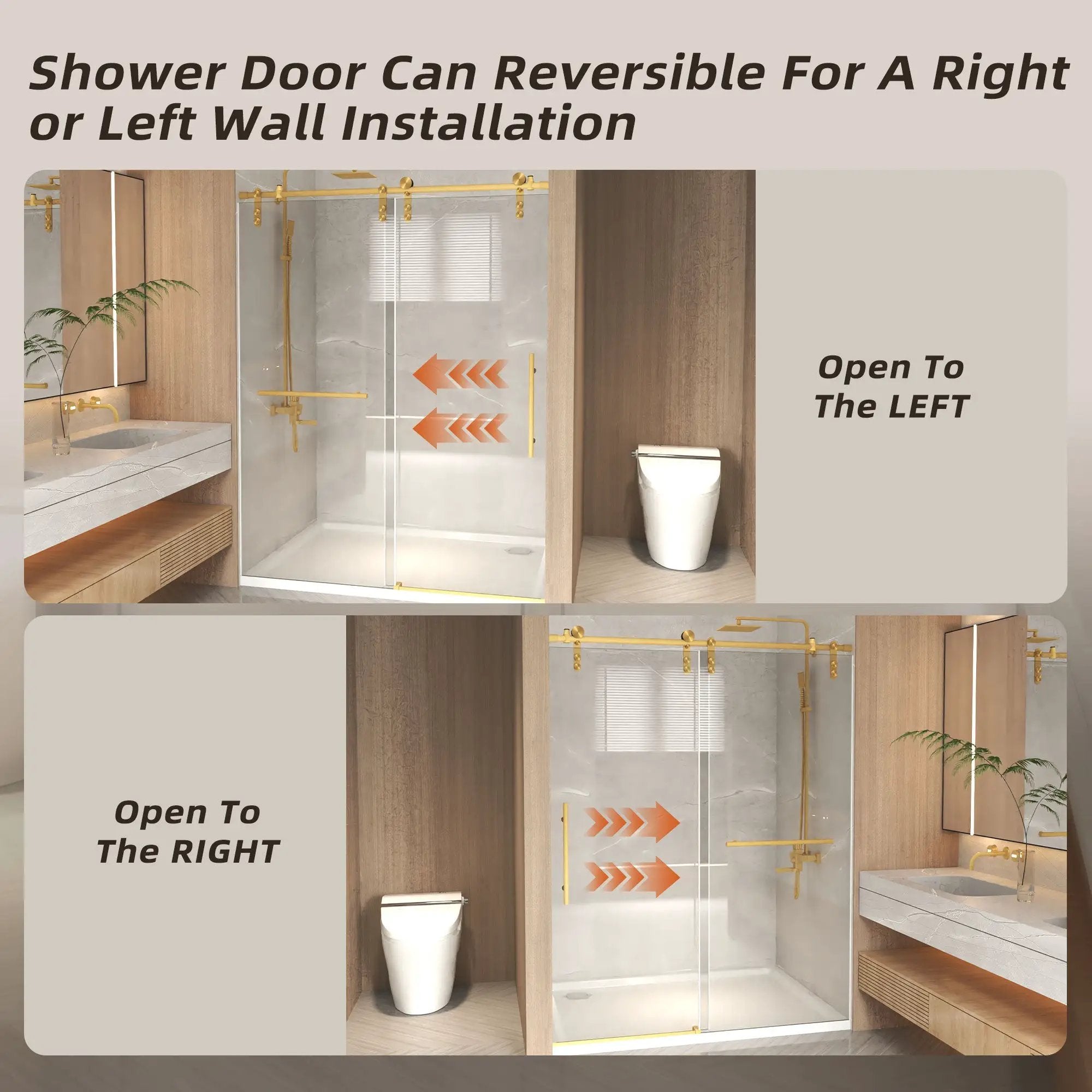 56-60" x 76" Frameless Sliding Shower Door by HouseOfZazla