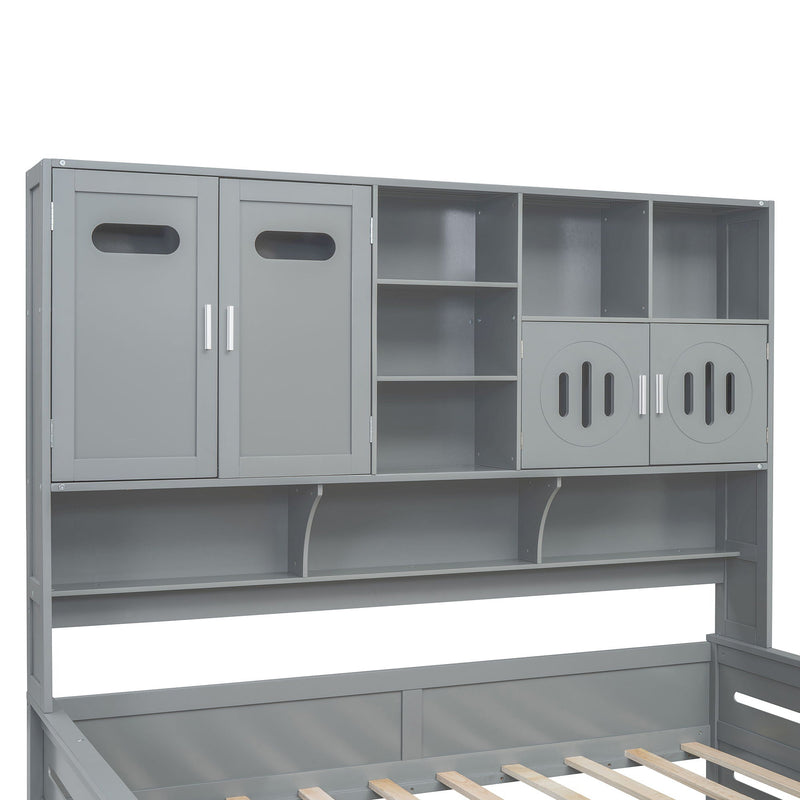 Daybed With All-In-One Cabinet And Shelf by HouseOfZazla
