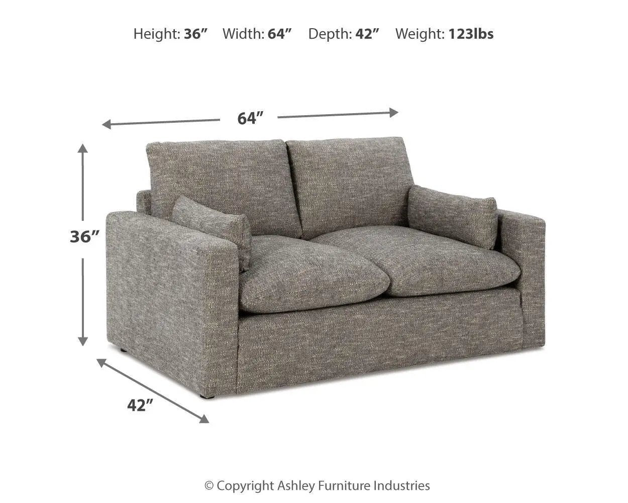 Dramatic - Loveseat - Granite by Unique Piece Furniture