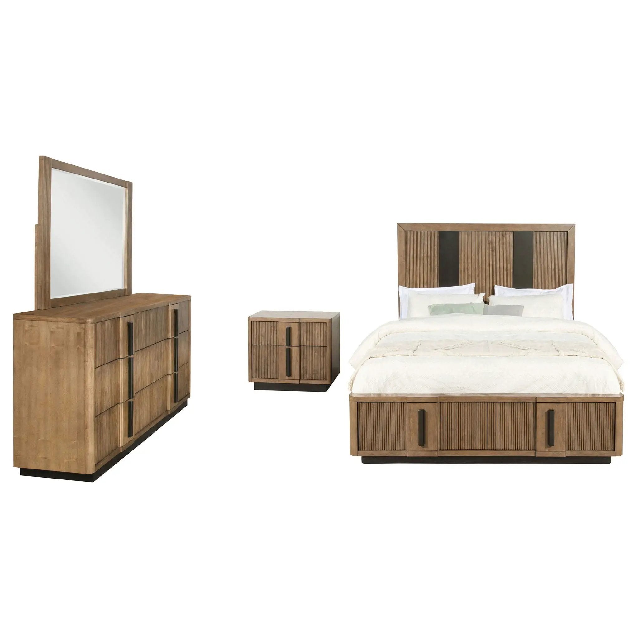 Terrace 4-piece California King Bedroom Set Ash Brown by Unique Piece Furniture