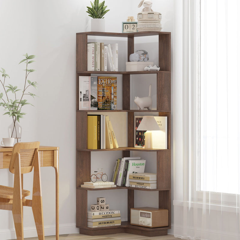 L-Shaped Design Corner Bookshelf