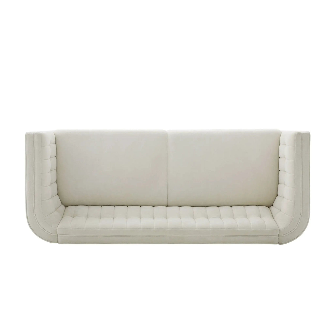 Modern 3 Seater Sofa Upholstered Couch with Curved Armrests by HouseOfZazla