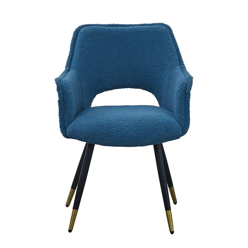 Side Chair, Living Room Bedroom Kitchen Vanity Accent Chair (Set of 2) - Blue by Unique Piece Furniture