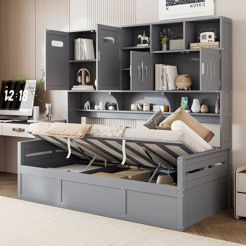 Daybed With All-In-One Cabinet And Shelf by Unique Piece Furniture