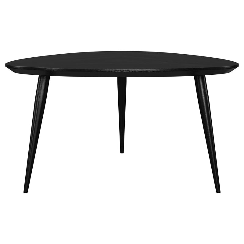 Odessa Triangular Solid Wood Coffee Table Black by Unique Piece Furniture
