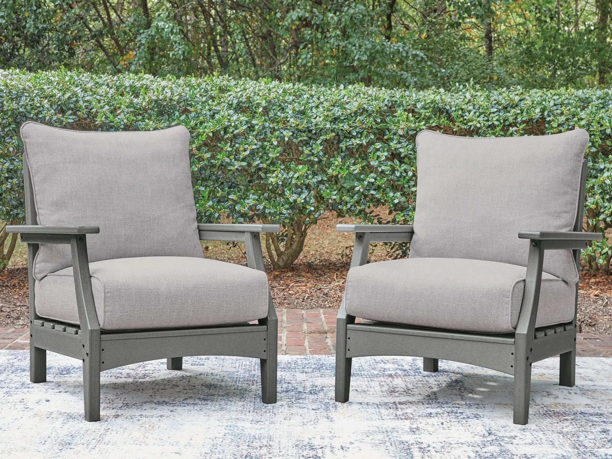 Cove Beach - Lounge Chair With Cushion (Set of 2) - Gray by Unique Piece Furniture
