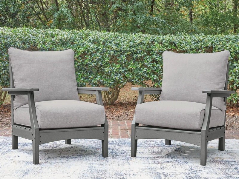 Cove Beach - Lounge Chair With Cushion (Set of 2) - Gray by Unique Piece Furniture