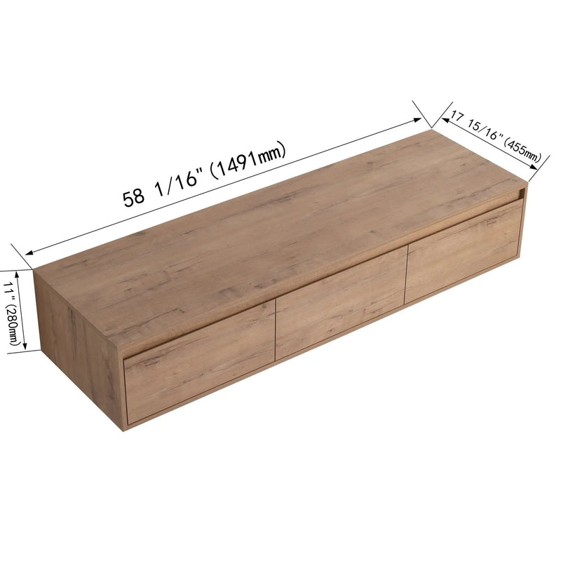 Modern Minimalist Bathroom Cabinet With Soft Close Drawers And Floating Mounting Design by Unique Piece Furniture