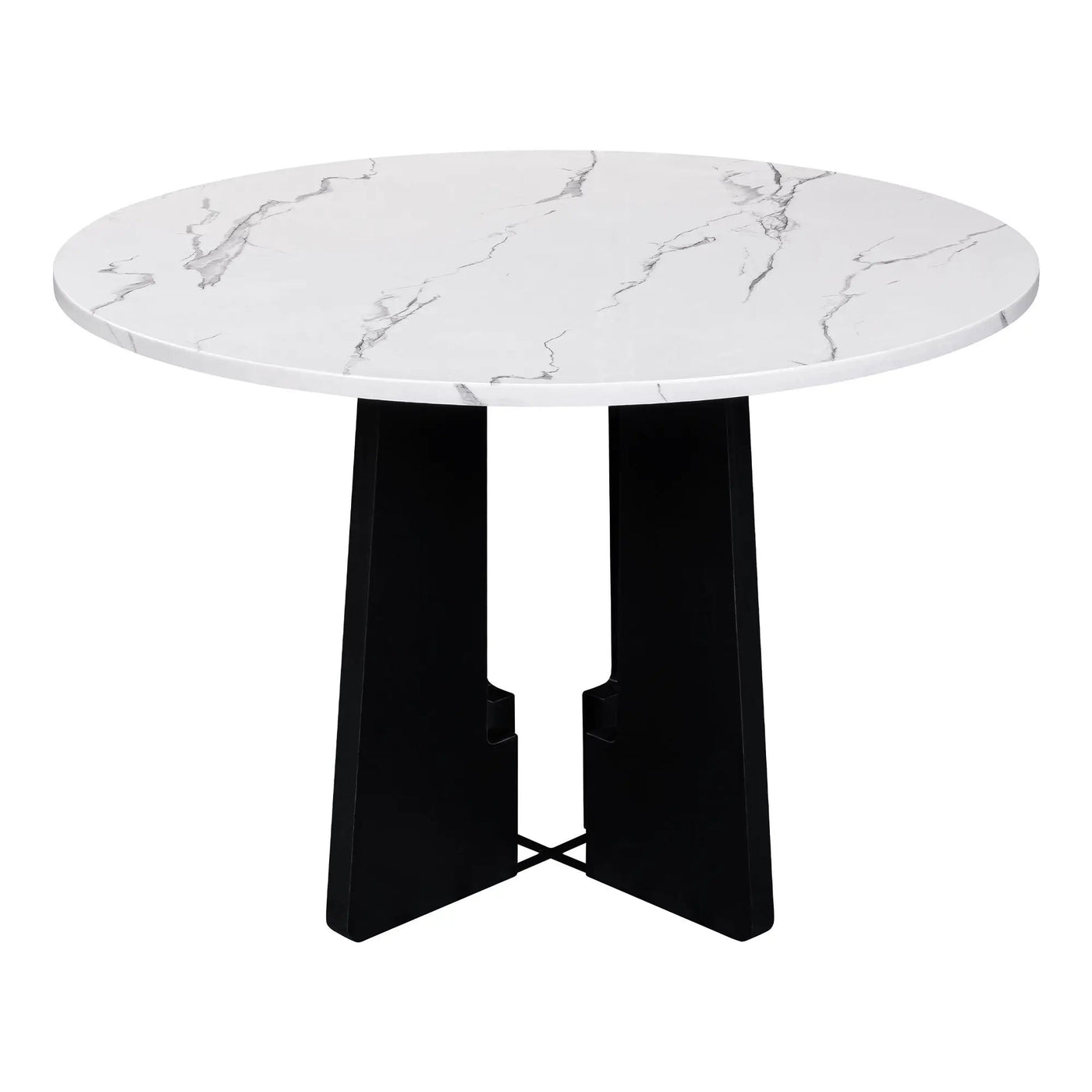 5 Piece Round Dining Table Set, Modern Dining Table And 4 Upholstered Chairs For Dining Room by HouseOfZazla