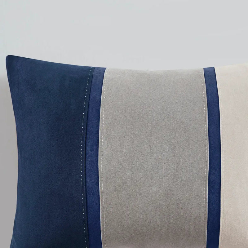 7 Piece Faux Suede Comforter Set Blue King by HouseOfZazla