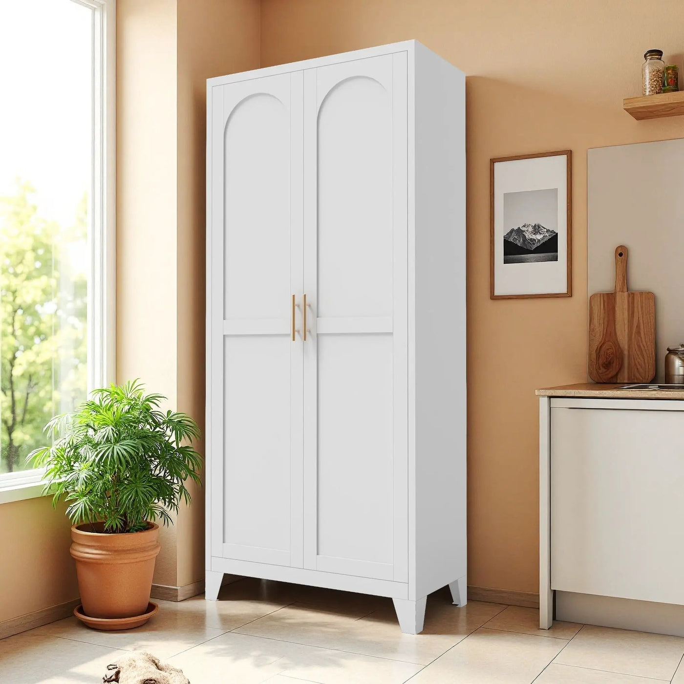 Shapely Doors Cabinet, Metal Storage Cabinet With Doors And Adjustable Shelves by HouseOfZazla