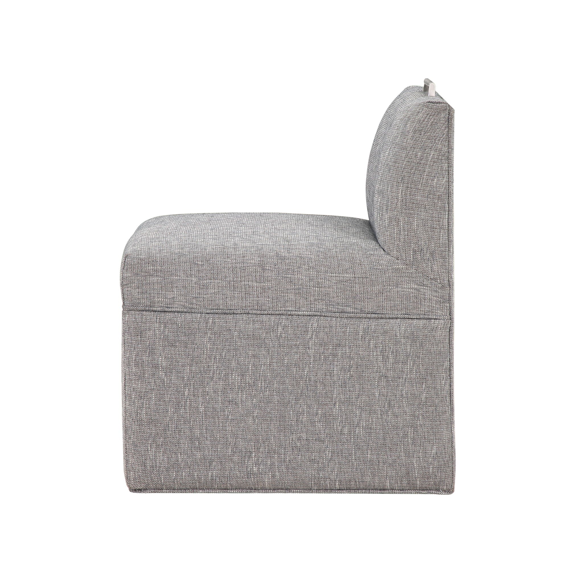 Della - Upholstered Castered Chair - Gray by HouseOfZazla