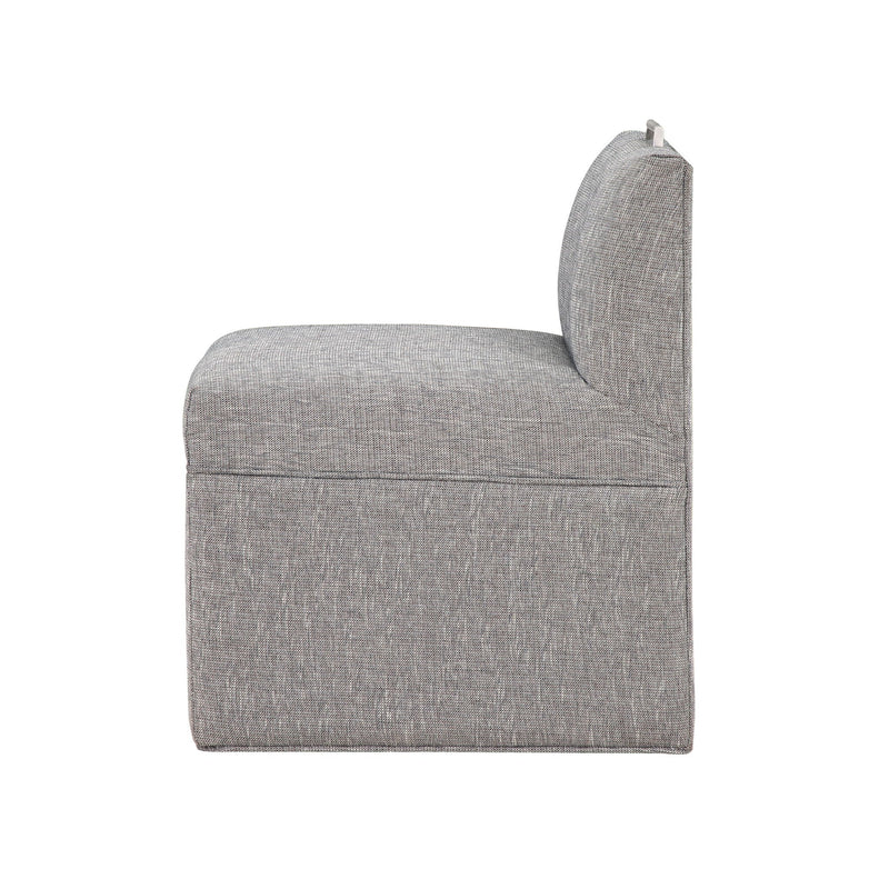 Della - Upholstered Castered Chair - Gray by HouseOfZazla