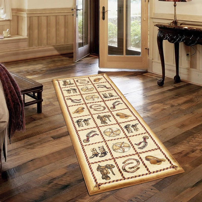 Tribes - 5'3" X 7'3" Southwest Area Rug - Beige by HouseOfZazla