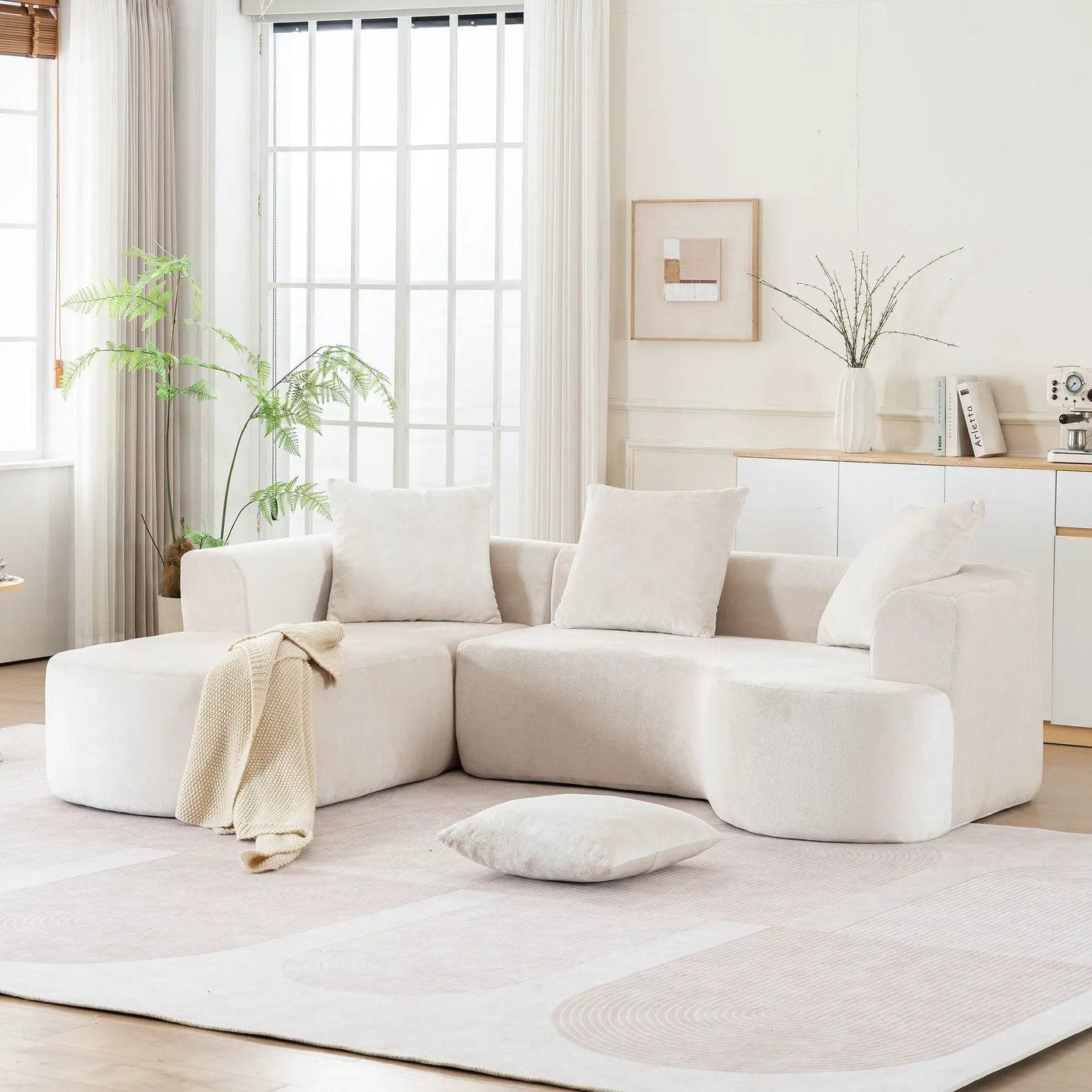 Modular Sectional Sofa With L Shape Chaise With Deep Seat by Unique Piece Furniture