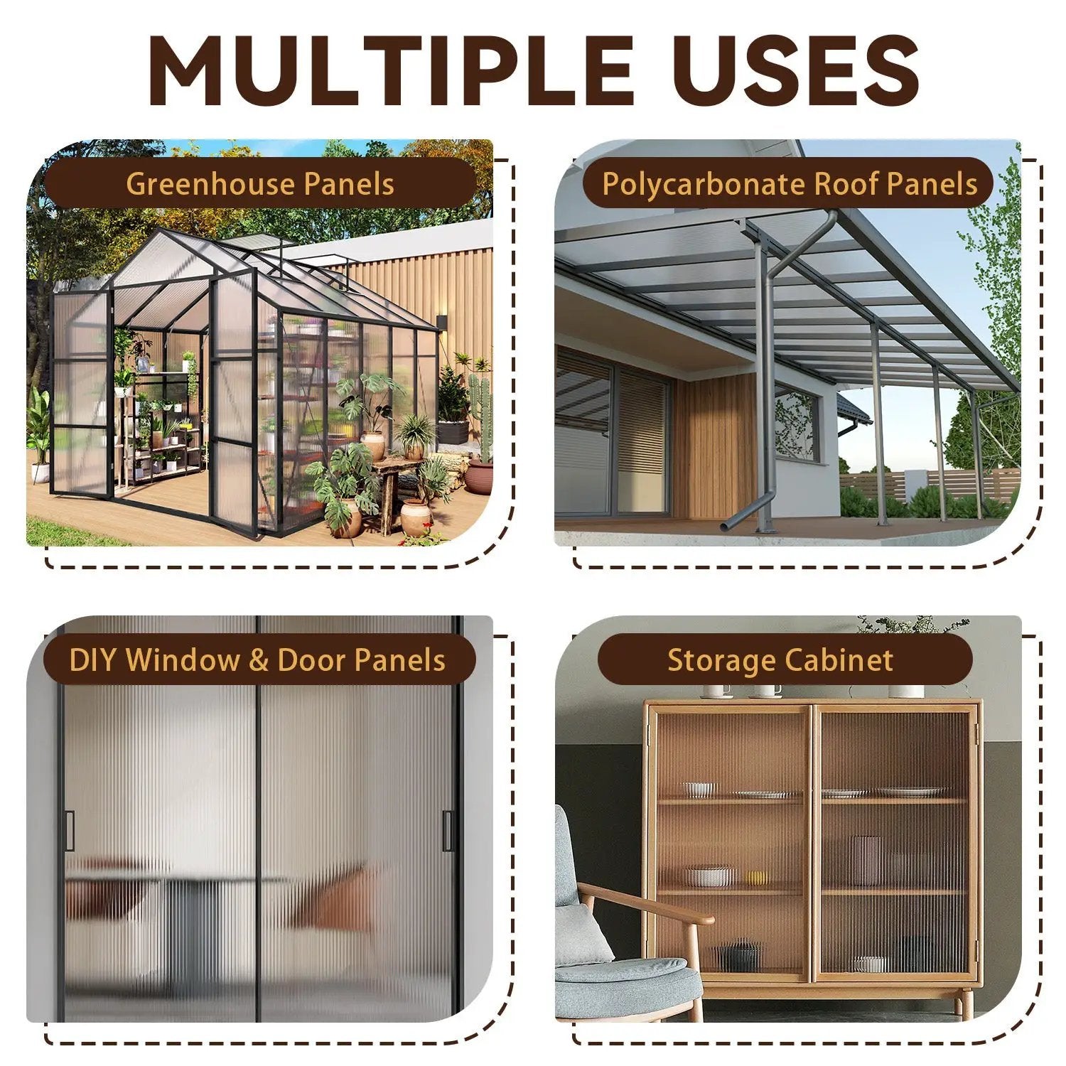 4' x 2' Twin-Wall Polycarbonate Greenhouse Panels (10 Pack) by HouseOfZazla