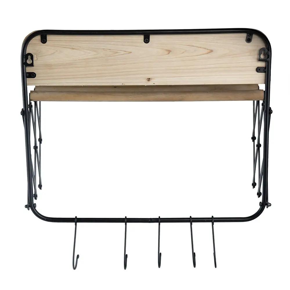 Laundry Rack With Accordion Design - Brown / Black - Black Brown by HouseOfZazla